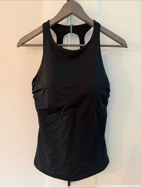 NWT, Athleta: Women’s Black High-Neck Racerback Tank Top